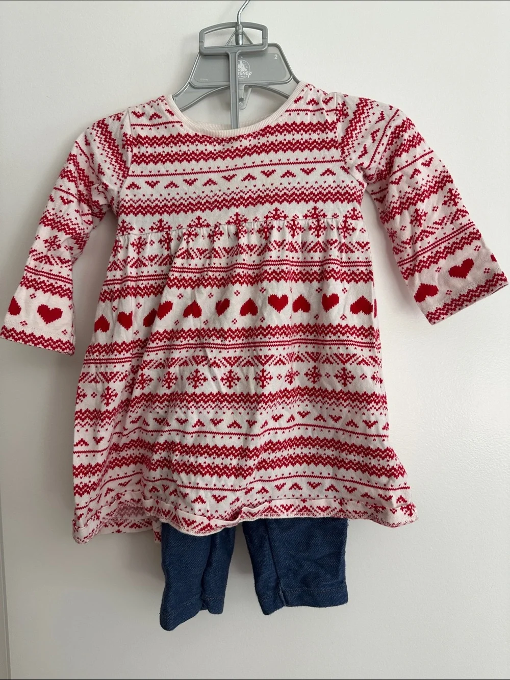 Old Navy Pink and Red Fair Isle Baby Dress